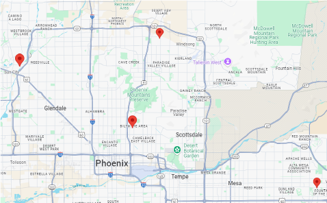 Personal injury locations